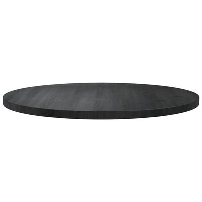 vidaXL Table Top Black Ø70x2.5 cm Solid Wood Pine