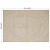 vidaXL Area Rugs Rectangular Natural and White 160 x 230 cm Jute