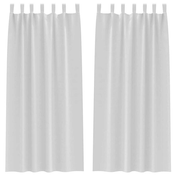 vidaXL Blackout Curtains with Rings 2 pcs Pale Grey 260 x 140 cm
