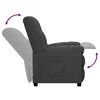 vidaXL Recliner Chair Dark Grey Fabric