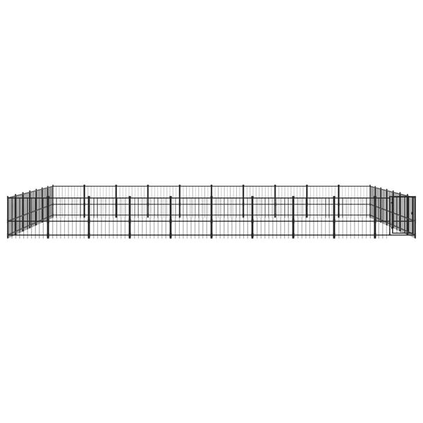 vidaXL Outdoor Dog Kennel Steel 65.86 m&sup2;