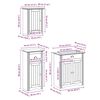 vidaXL 3 Piece Bathroom Furniture Set BODO Grey Solid Wood Pine