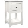 vidaXL Bedside Cabinet White 40x35x61.5 cm Solid Wood Pine