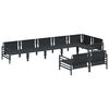 vidaXL Garden Sofa Set Anthracite Steel