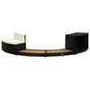 vidaXL Spa Surround | Black | Solid acacia wood, poly rattan, steel | Large