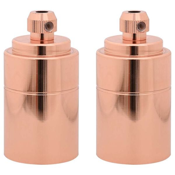 vidaXL Lamp Holders 2 pcs Rose Gold E27