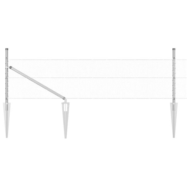 vidaXL Fence Post Silver 50 x 0.4 m (13 mm mesh) Steel