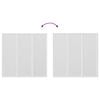 Shower Bath Screen Wall 117 x 120 cm 3 Panels Foldable