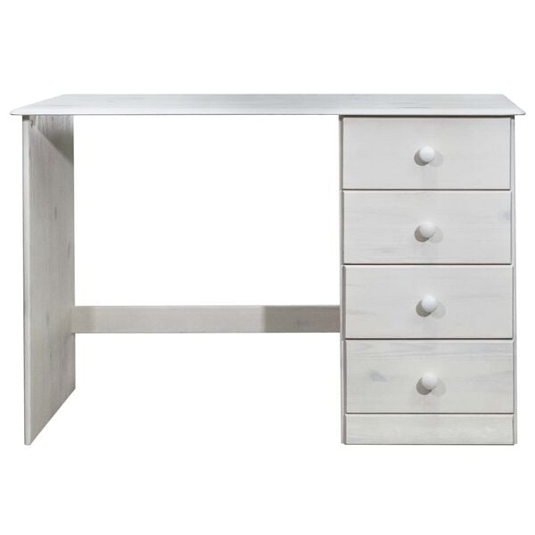 vidaXL Desk with 4 Drawers 110x50x74 cm Solid Pine Wood
