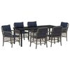 vidaXL Garden Dining Set 7 pcs Grey and Black Rattan