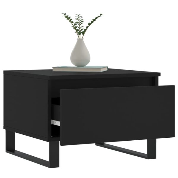 vidaXL Coffee Tables 2 pcs Black 50x46x35 cm Engineered Wood