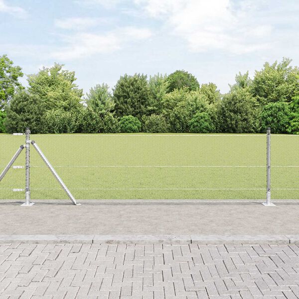 vidaXL Fence Post Silver 25 x 0.4 m (13 mm mesh) Steel