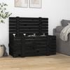 vidaXL Storage Box Black 91x40.5x42 cm Solid Wood Pine