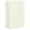 vidaXL Plastic Cabinet 79x43x125 cm Wood Design Vanilla Ice