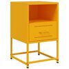 vidaXL Bedside Cabinets 2 pcs Mustard Yellow 36x39x60.5 cm Steel
