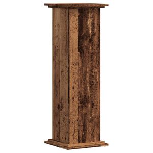 vidaXL Plant Stand Old Wood 33x33x100 cm Engineered Wood