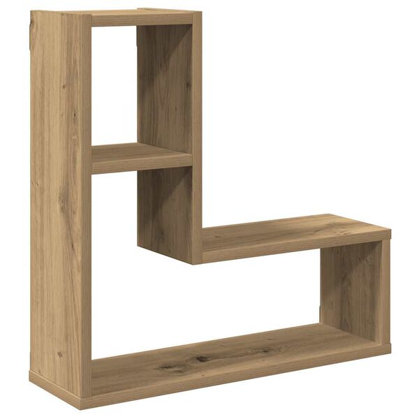 vidaXL Wall Cube Shelves 2 pcs Artisan Oak 50x15x50 cm Engineered Wood