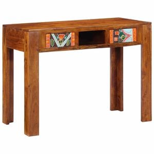 vidaXL Writing Desk with Drawer with Storage Brown 100 x 50 x 75 cm