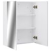 vidaXL Bathroom Mirror Cabinet White 60x15x75 cm MDF