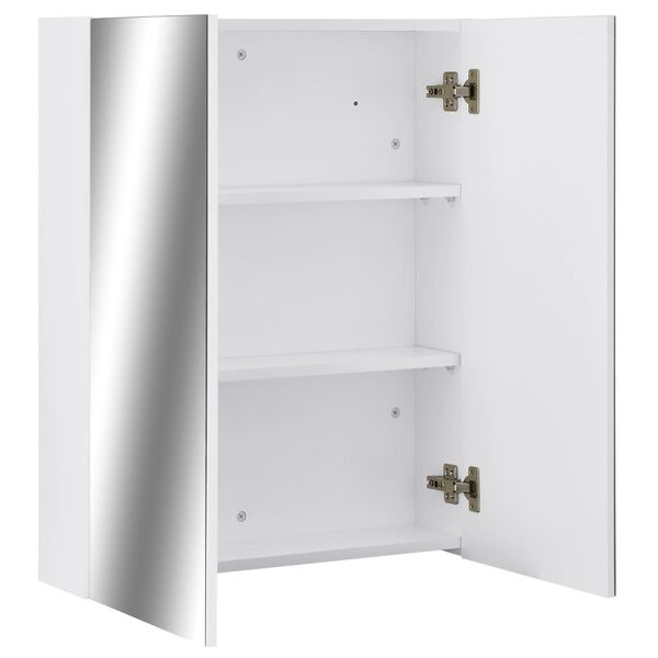 vidaXL Bathroom Mirror Cabinet White 60x15x75 cm MDF