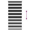 vidaXL Zebra blind 40.9x100 cm Fabric Width 36.7 cm black