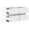 vidaXL TV Wall Cabinet with LED Lights White 80x31x45 cm