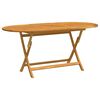 vidaXL Garden Table | Wood Brown | Solid eucalyptus wood | Medium | Foldable