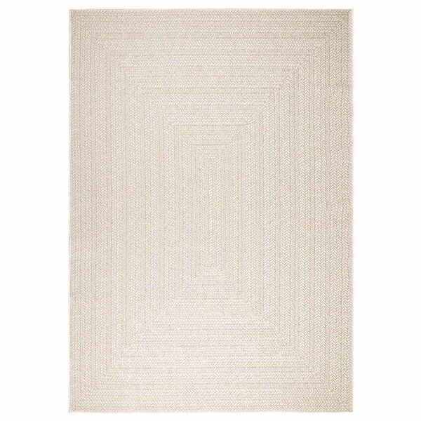 vidaXL Rug ZIZUR Cream 200x290 cm Jute Look Indoor and Outdoor