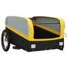 vidaXL Bike Trailer Black and Yellow 45 kg Iron