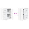 vidaXL Sideboards 2 pcs White 60x31x70 cm Engineered Wood