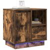 vidaXL Bedside Cabinet Smoked Oak 50 x 34.5 x 50 cm Engineered wood