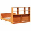 vidaXL Bookcase Bed without Mattress Wax Brown 150x200 cm King Size Solid Wood