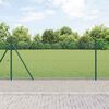 vidaXL Fence Post Green 50 x 0.8 m (12 x 12 mm mesh) Steel and PVC