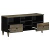 vidaXL TV Cabinet Black 100x33x46 cm Solid Wood Mango