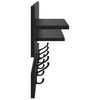vidaXL Wall-Mounted Coat Rack with Shelf Black Oak 90 x 15 x 36 cm