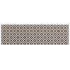vidaXL Kitchen Rug Grey and White Diamonds 150 x 45 cm 100% Polyamide