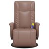 vidaXL Massage Recliner Chair with Footrest Brown Faux Leather