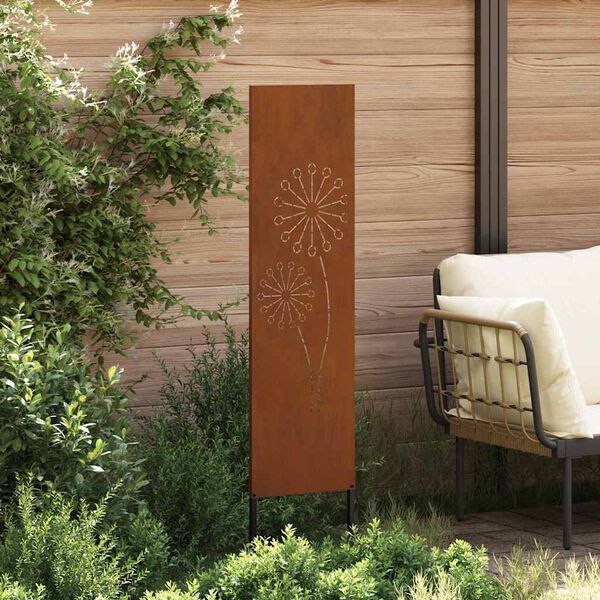 vidaXL Garden Privacy Screen Rusty 32 x 140 cm Weathering steel