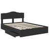 vidaXL Storage Bed with Headboard Black 150 x 200 cm Engineered Wood