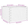 vidaXL Garden Planter White 70x70x45.5 cm Solid Wood Pine