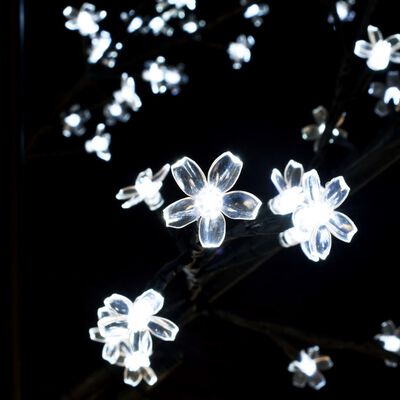 vidaXL Christmas Tree 220 LEDs Cold White Light Cherry Blossom 220 cm