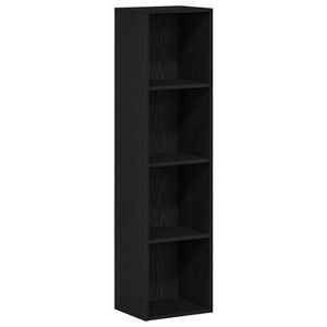 vidaXL Book Cabinet Black Oak 36 x 30 x 143 cm Engineered Wood