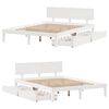vidaXL Bed Frame with Drawers without Mattress White 160x200 cm