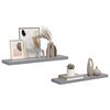 vidaXL Floating Wall Shelves 2 pcs Grey 90x23.5x3.8 cm MDF