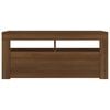 vidaXL TV Cabinet with LED Lights Brown Oak 90x35x40 cm