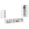 vidaXL TV Cabinet Set 4 pcs High Gloss White Engineered Wood