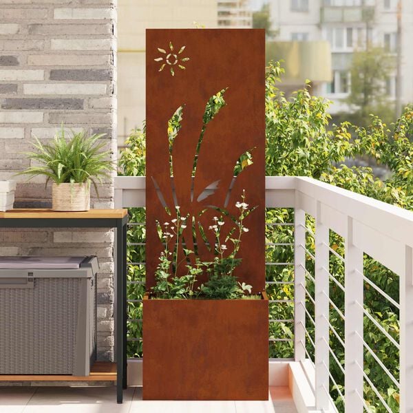 vidaXL Garden Privacy Screen Rusty 50 x 150 cm Weathering steel