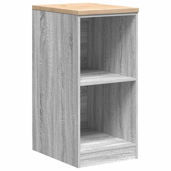 vidaXL Garage Storage Cabinet Grey Sonoma 40x51x85 cm Solid Wood Pine