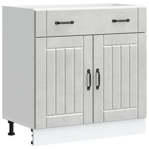 vidaXL Kitchen Base Cabinet Lucca Concrete Grey Engineered Wood