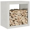 vidaXL Firewood Rack 60x40x60 cm Stainless Steel